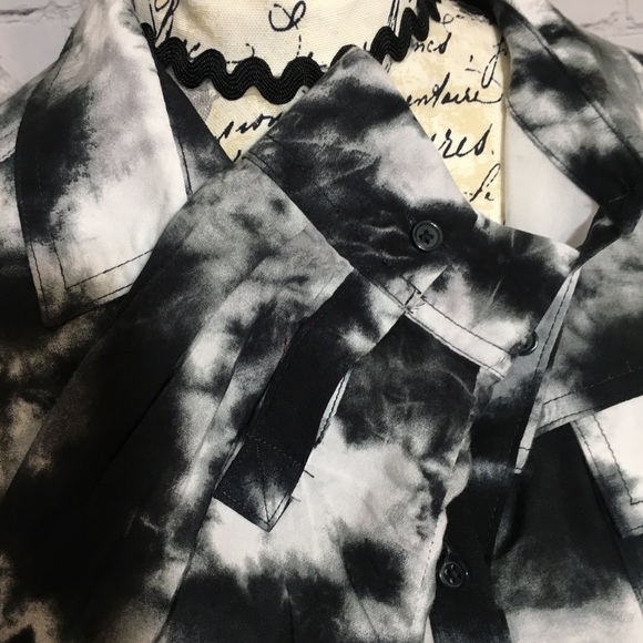 a.n.a A New Approach long sleeve tie dye rayon shirt - Picture 5 of 10